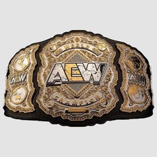 AEW World Wrestling Championship Title Replica Belt Adult Size Dual Plated Brass