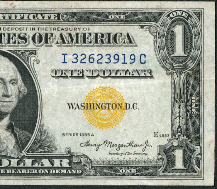 $1 1935 A (( NORTH AFRICA )) Silver Certificate ** PAPER CURRENCY