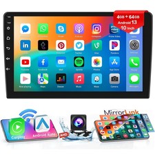 10.1'' Double 2 Din 4 64G Android 13 Car Radio GPS Carplay Touch Screen Stereo