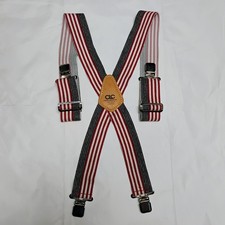 Custom LeatherCraft USA suspenders Cowhide Center, Stretch Straps, Metal Clips