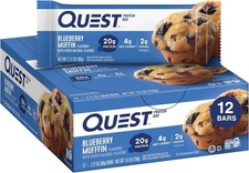 Quest Nutrition Blueberry Muffin Protein Bars, 20g Protein, 12 Bars, 11/26 EXP