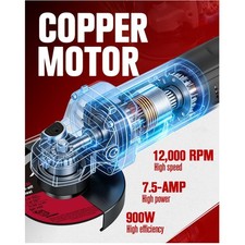 4-1/2" Electric Grinder for Cutting Polishing - Red
