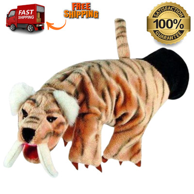 Hape Sabertooth Tiger Hand Puppet Kids Glove Toy Animal Play Figurine