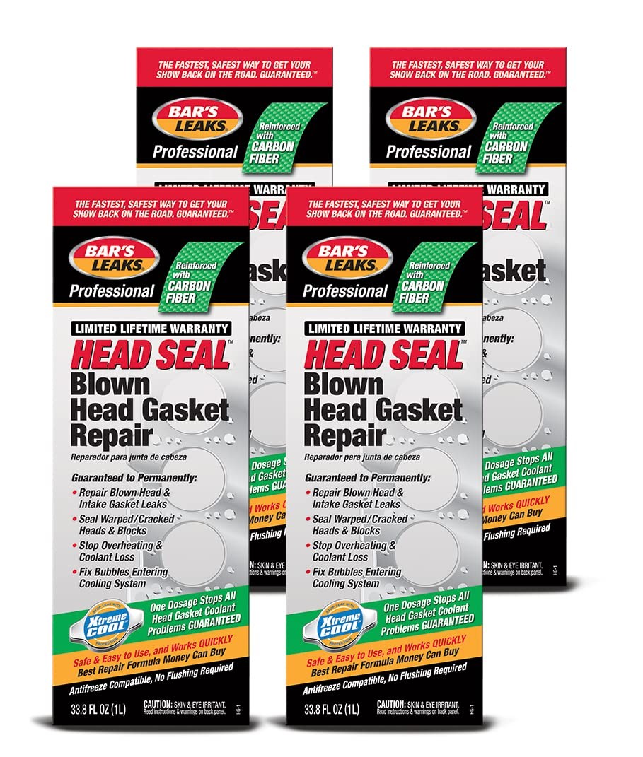 Bar's Leak HG-1-4PK HEAD SEAL Blown Head Gasket Repair - 33.8 oz, Pack of 4
