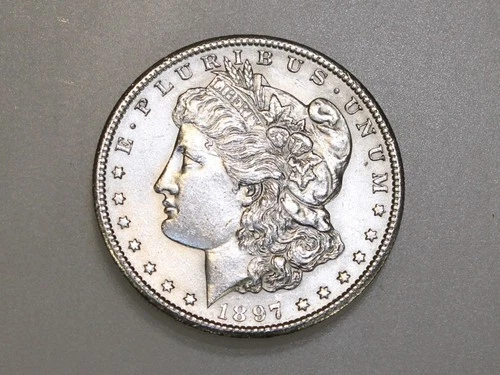 1897-S $1 MORGAN SILVER ONE DOLLAR CH/GEM BU
