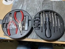 Tool Set, Home Assembly Mini Tools Office Wheel Shaped Case Wright Auto