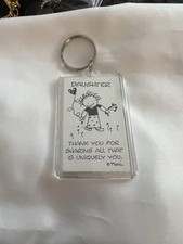 Mother / Daughter Keychain, Plastic Black And White Cute Gift From Mom