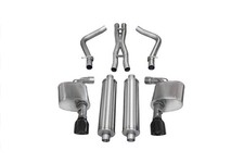 Corsa 2.75 Xtreme Exhaust System 4.5 Black Tips 12-14 Charger Srt 300 6.4l