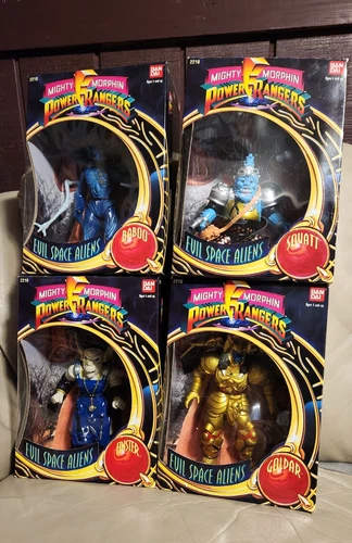 Vintage 1993 Mighty Morphin Power Rangers Evil Space Aliens Figures lot Of 4