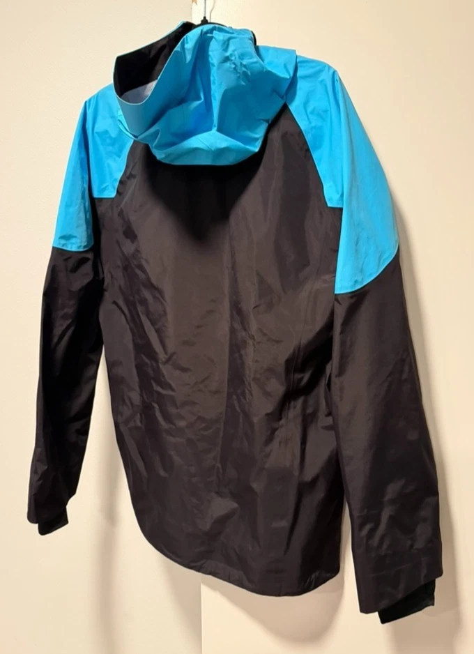 NWOT Large FA Design Supersonic 3L Jacket Black/Sonic Blue eVent waterproof image 3