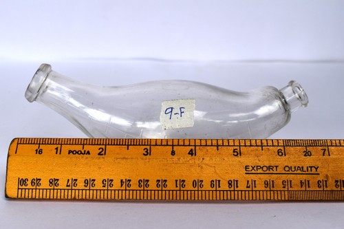 Vintage Feeder Milk Bottle Baby Feeding Double Ended Boat Shape Glass Collec F9 - Picture 5 of 5