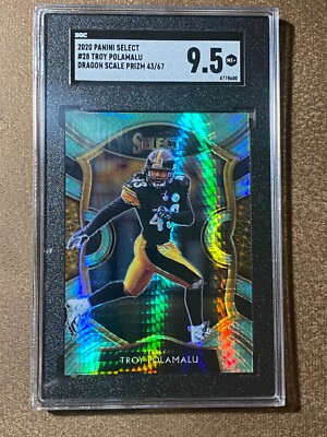 TROY POLAMALU SGC 9.5 43/67 Jersey # 1/1 DRAGON SCALE Pittsburgh STEELERS EPIC!