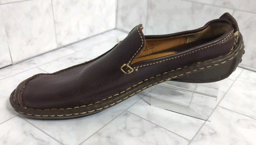 BORN Womens Dark Reddish Brown LEATHER Slip-On MULES Loafers Size 8.5/40 GUC - Picture 6 of 17