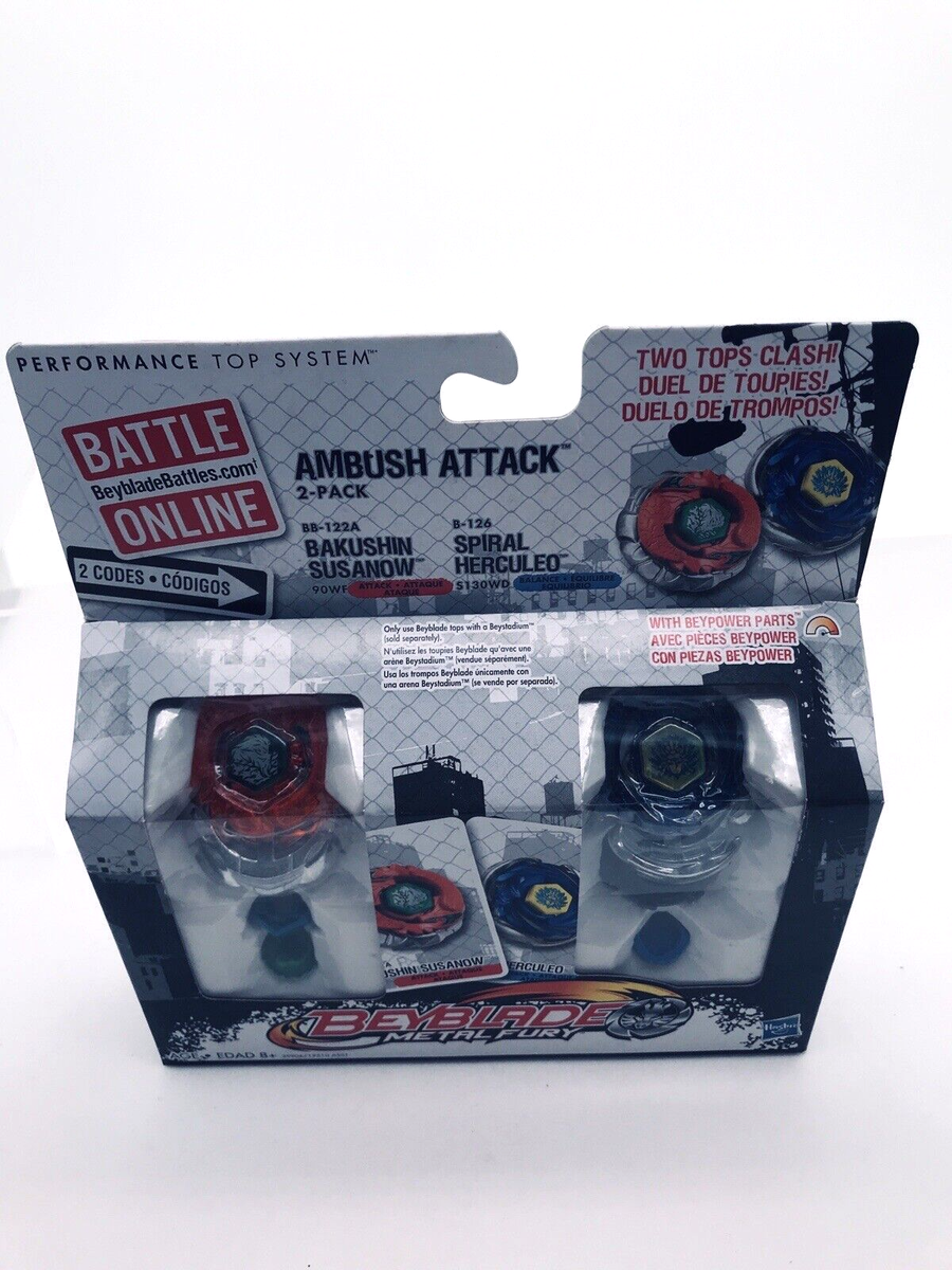 Hasbro Beyblade Metal Fury 2-Pack BB-122A Bakushin Susanow B-126