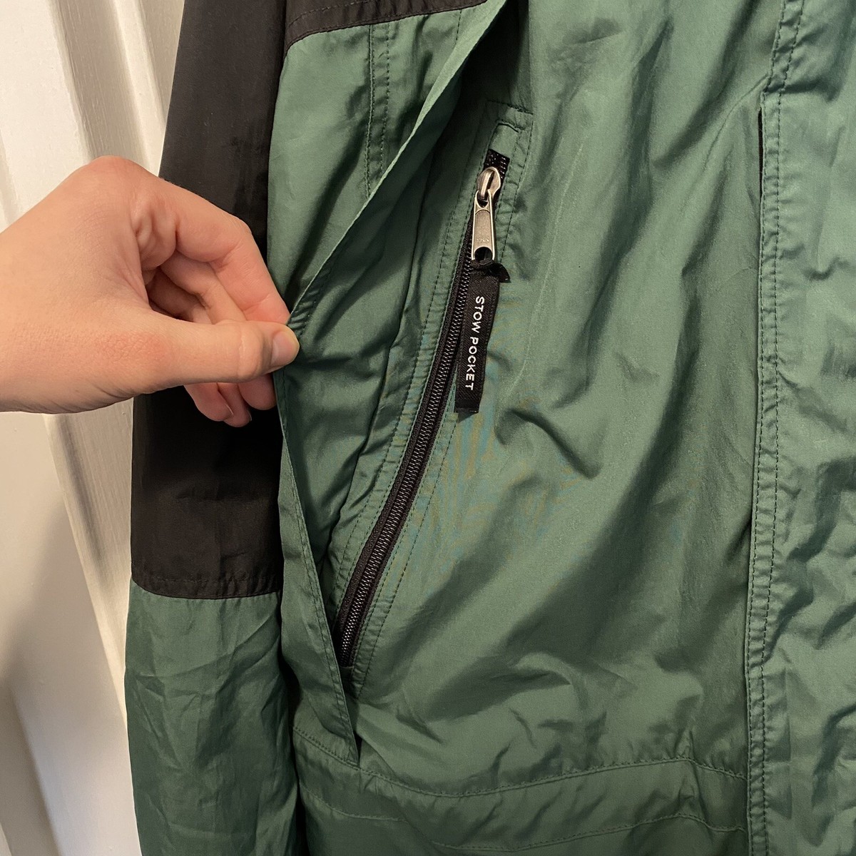VTG 90s North Face Hydrenaline Green Rain Jacket Windbreaker Sz
