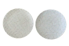 2 PC Noritake Khaki Hammock 9354 Bread Plate Dots 6.5"