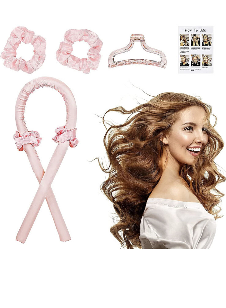 Tik Tok Heatless Hair Curlers For Long Hair, No Heat Silk Curls