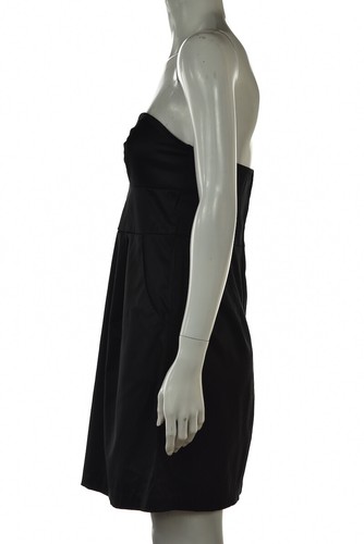 Silence + Noise Womens Dress Size M Black Sheath Empire Waist Strapless Short - Picture 3 of 5