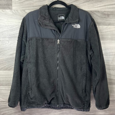 The North Face Girls Denali Jacket Solid Black Long Sleeve Fleece Full Zip XL