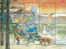 Mozambique 2002 - Dinosaurs Pterodactyl - Sheet of 9 - Scott 1565 - MNH