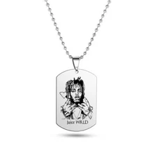 Juice WRLD Pendant Necklace for Men and Women-Wristband gift Included 