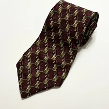 Ferrell Reed For Nordstrom Necktie Men's Tie All Silk Maroon Hand Made America
