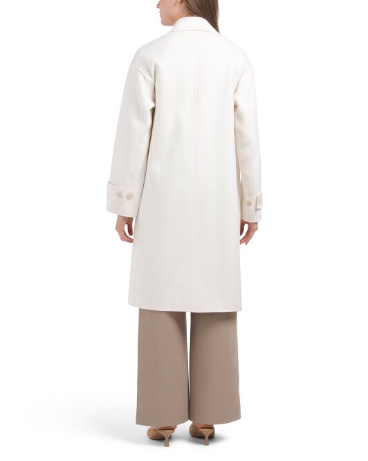 Theory M Medium Easy One Button Womens Coat Ivory Winsome 2 Overcoat $795