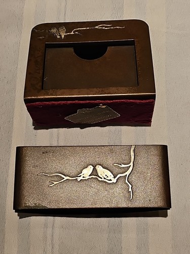 Heintz Antique Arts and Crafts Bronze & Sterling Silver letter holder Free ship