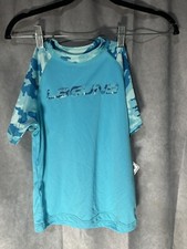 Laguna Little Boys Swim Shirt Groovy Summer Blue Turquoise Size 5/6