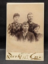 cabinet portrait photo of family, great details and backing