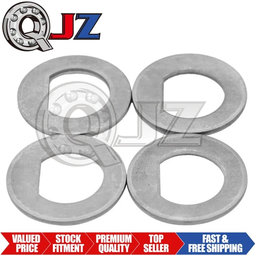 [4-Pack] FA-DW100 - D-Shaped Washer - 1 in Trailer Axle Spindle - Flat Spot Slot
