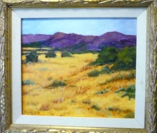 new oil painting s.w.grassland landscape P.Hamilton 11.5x13.5 impressionism