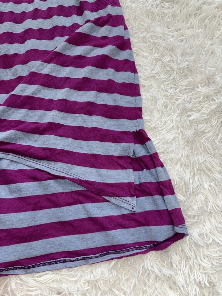 Splendid Girls talla Vestido a rayas gris y morado 7/8. Suave, lindo Foto 4 de 4