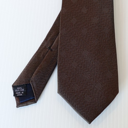MICHAEL KORS Brown Textured Squares Geometric Silk Classic Tie - Picture 2 of 4