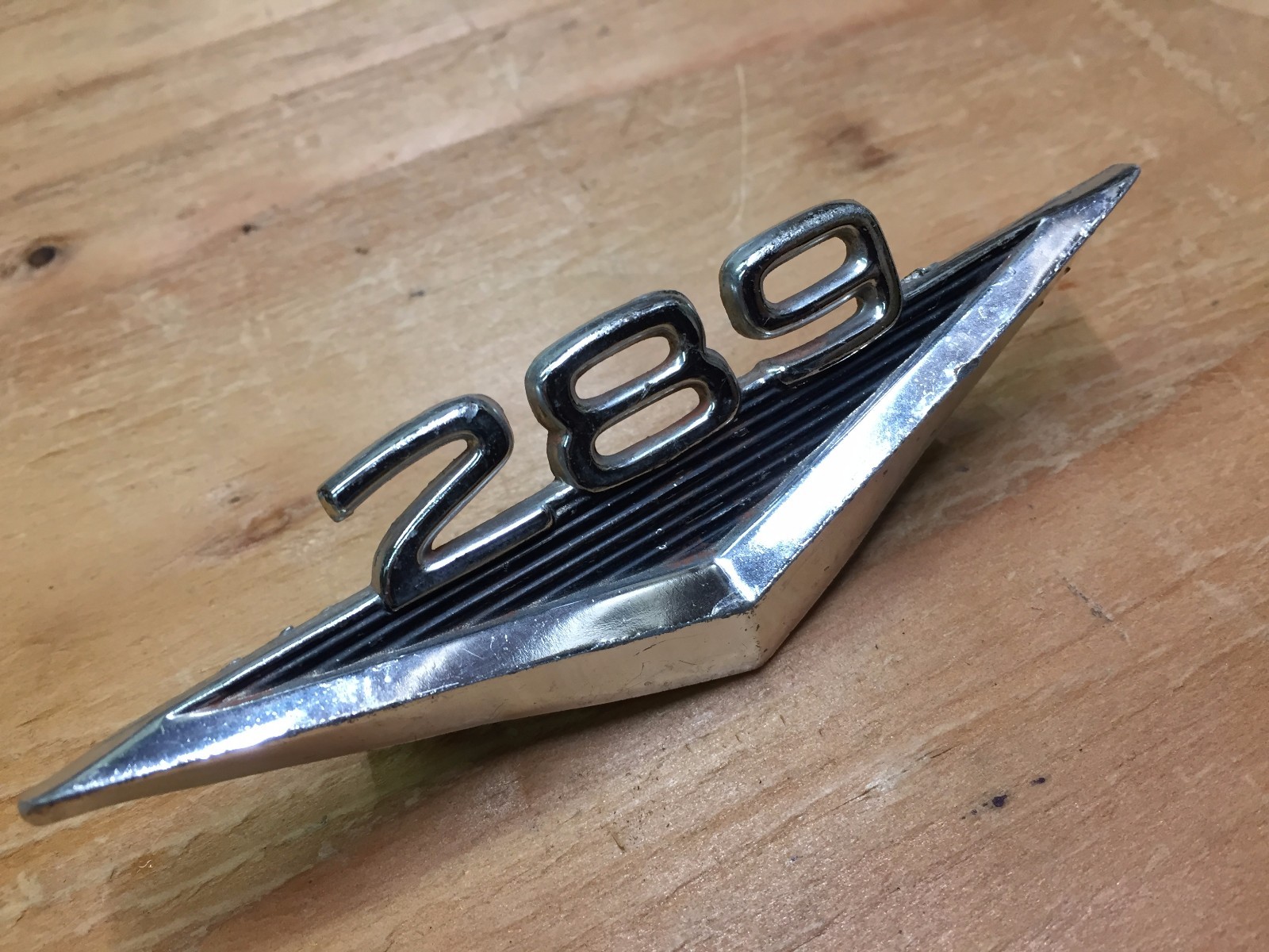 1964 65 66 FORD MUSTANG USED OEM 289 V8 FENDER EMBLEM C3OB-160144-A | eBay