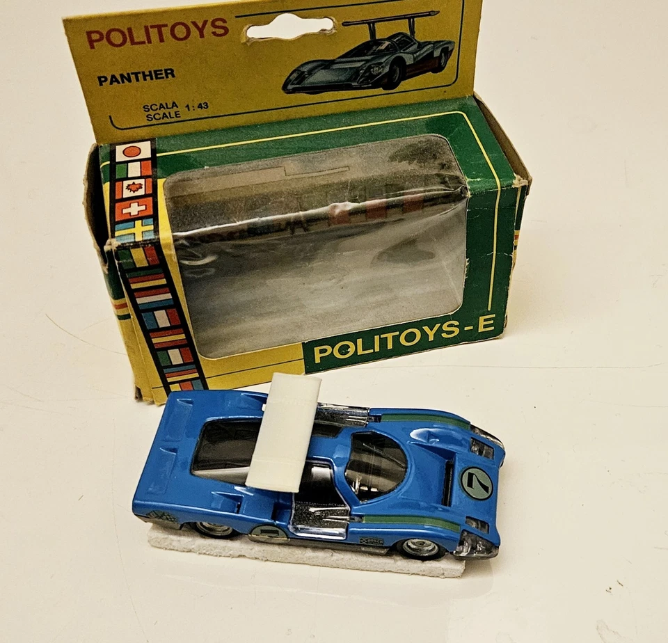 POLITOYS EXPORT 564 PANTHER BERTONE - 1/43 - Mint Box - Blue Francia - Rare - Immagine 4 di 4