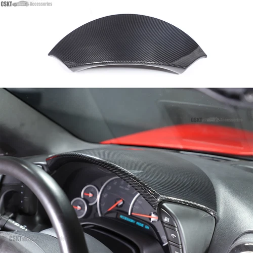 Real Dry Carbon Fiber Full Interior Trim Cover Set Fits Corvette C6 2005-2013 - Picture 33 of 33