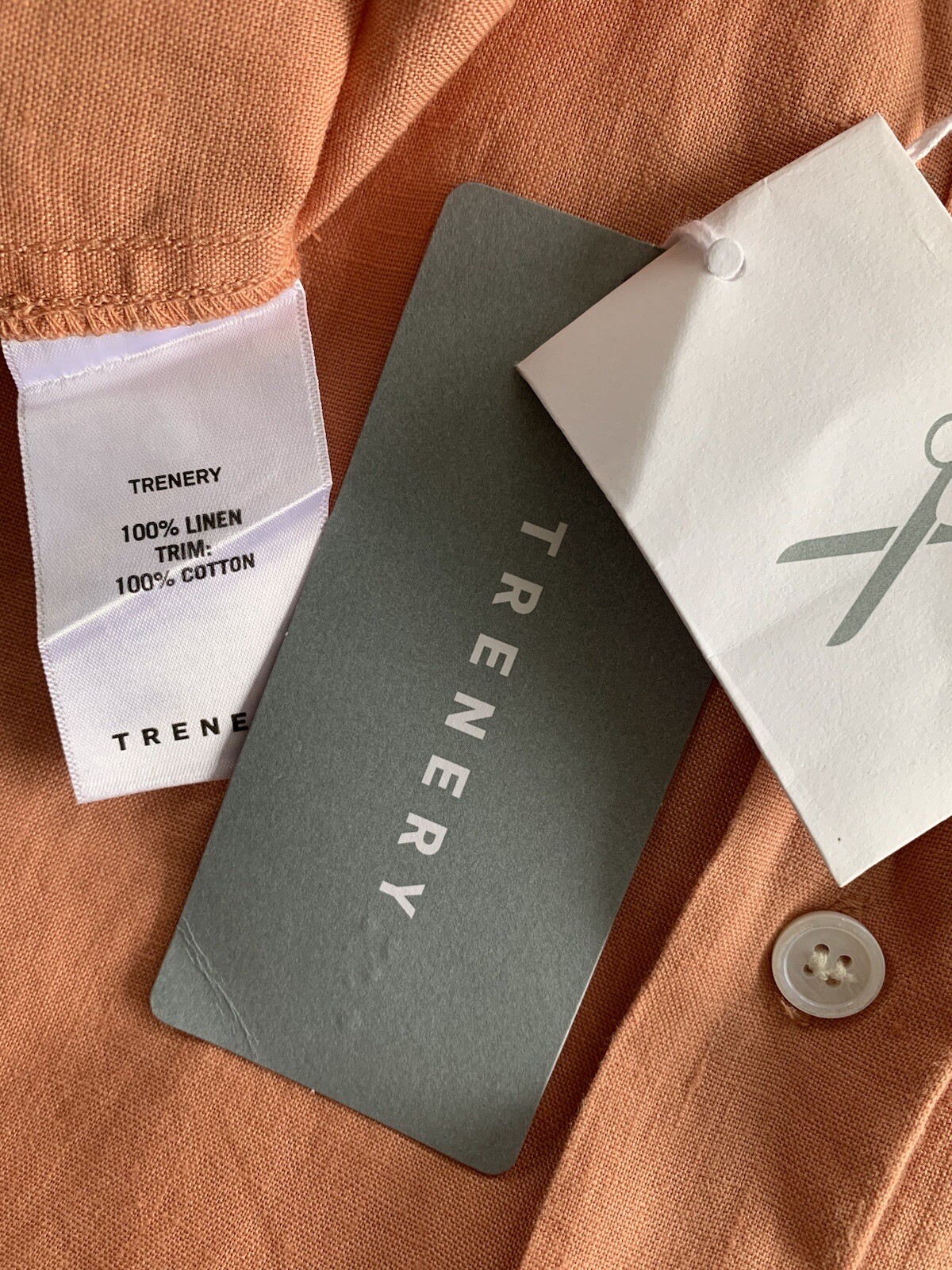 COUNTRY ROAD trenery linen Aline shirt dress pastel orange SIZE 14, L 179 eBay