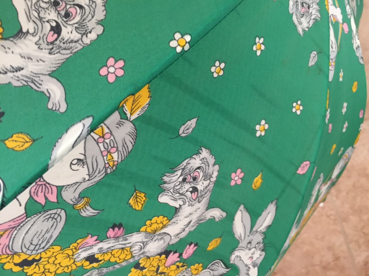 Kids Retro umbrella Girl's vintage umbrella green | eBay