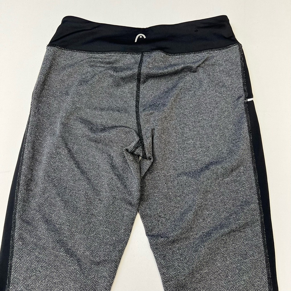 Head Womens Capri Pants Black White Stretch Herringbo… Gem