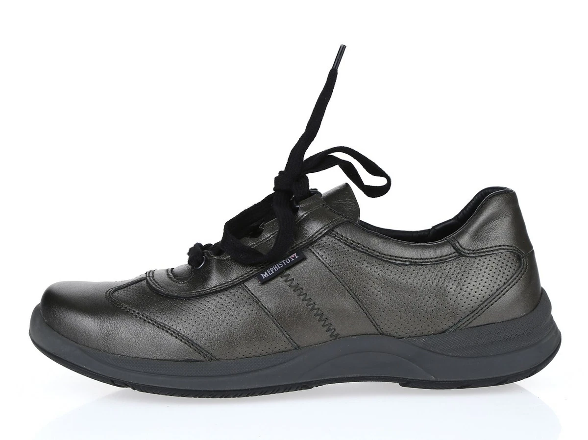 MEPHISTO LASER PERF 226162 graphite leather fashion sneakers sz. 6.5