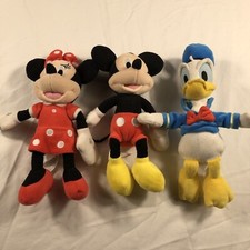 Mickey Mouse, Minnie Mouse, Donald Duck Disney 9 Plush Stuffed Animals