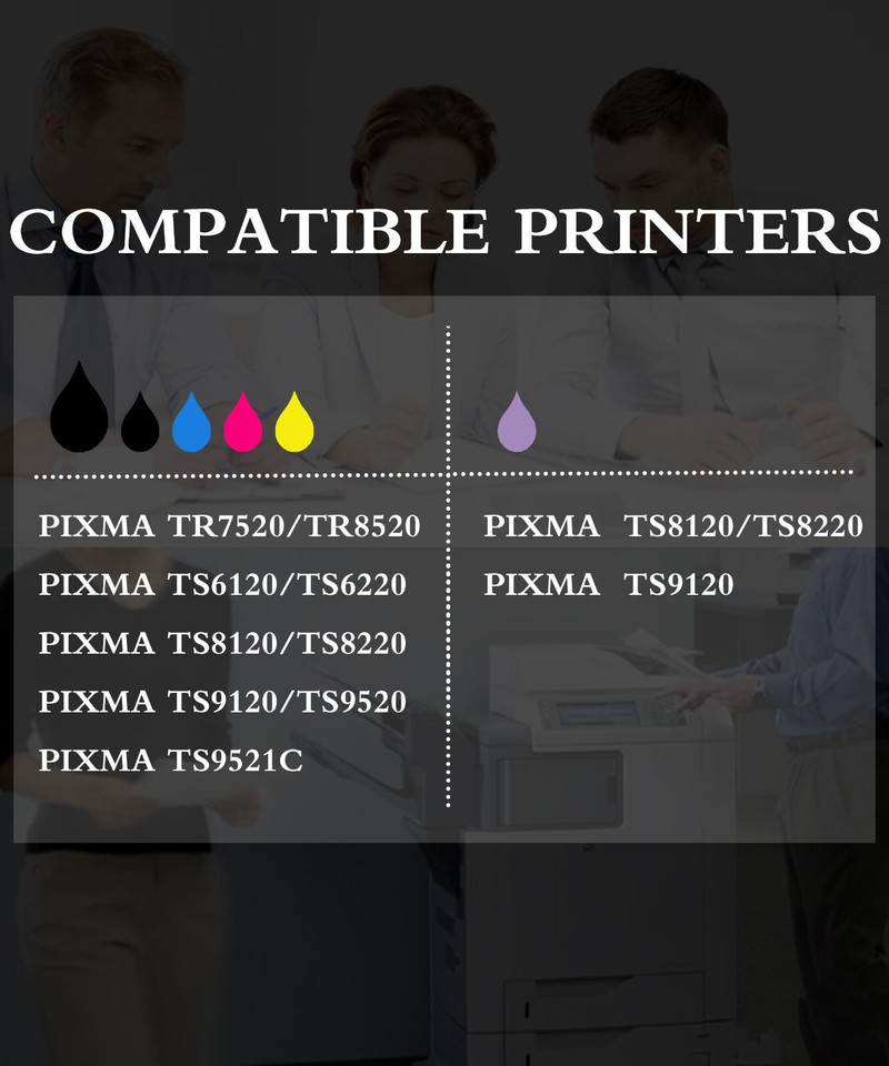 3PK CLI281 CLI281XXL Ink Cartridge for Pixma TS8320 TS8322 TS9120 (CMY ...