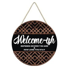 CAKIROTS 3D Welcome Sign for Front Door Rustic Farmhouse Wooden Wall Hanging
