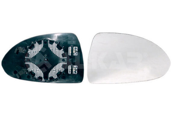 Right ALKAR 6472424 Mirror Glass, outside mirror for OPEL