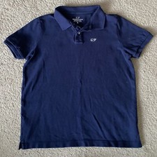 Girls Vineyard Vines Heritage Polo Size M 12-14 Navy Blue Short Sleeve