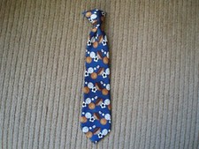 VGUC Boy's Clip On Neck Tie Sports Theme 11.5" Long