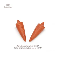 Set of 12 --- 1-1/4" Orange Carrot Nose for Snowman Crafts