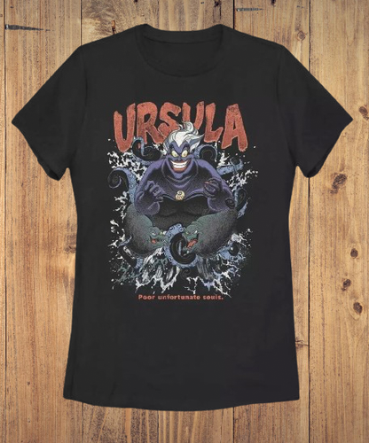 Disney The Little Mermaid Ursula Taking Over Black Womens T-Shirt Size XL