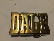 Name Retro Hippie Western Cowboy Brass 1970s NOS Vintage Belt Buckle BOLD DALE